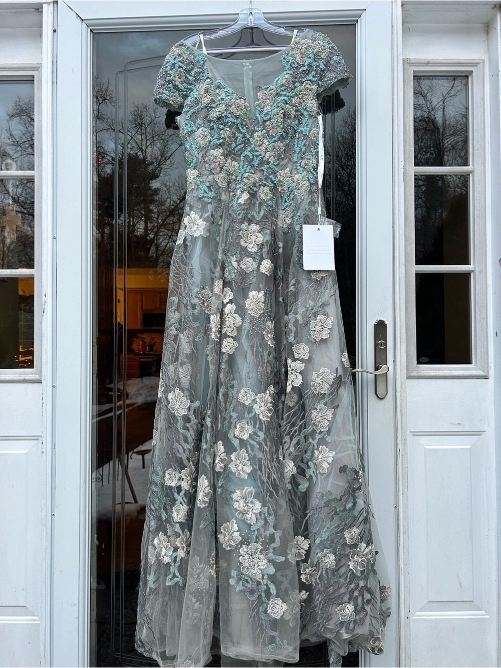 Floral Embroidered Mac Duggal Gown